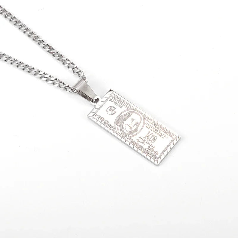 Stainless Steel Plate Necklace